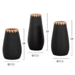 ΣΕΤ 3ΤΜΧ ΔΙΑΚΟΣΜΗΤΙΚΑ ΒΑΖΑ LH10.4372 ΤΕΡΑΚΟΤΑ ΣΕ ΜΑΥΡΟ ΜΕ ΠΛΕΞΗ ΨΑΘΑΣ ΣΤΟ ΣΤΟΜΙΟ - Image 2