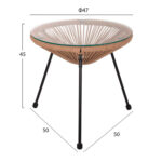 ΣΕΤ ΕΞΩΤ.ΧΩΡΟΥ 3ΤΜΧ ACAPULCO LH10.21111 ΤΡΑΠΕΖΙ & 2 ΠΟΛΥΘΡΟΝΕΣ ΣΕ ΜΑΥΡΟ-ΜΠΕΖ - Image 2