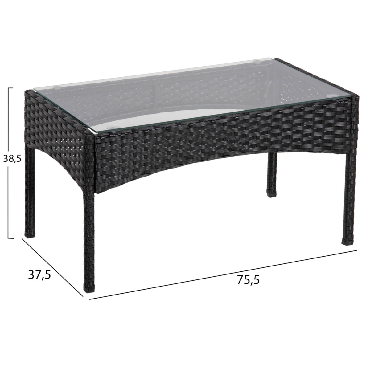 ΣΕΤ ΣΑΛΟΝΙ 4ΤΜΧ STASIA LH10.6089.04 ΣΥΝΘ.RATTAN ΜΑΥΡΟ-ΜΠΕΖ ΜΑΞΙΛΑΡΙΑ - Image 4