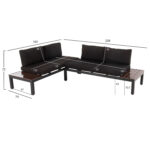 ΣΕΤ ΣΑΛΟΝΙ ΠΟΛΥΜΟΡΦΙΚΟ DEX 3TMX LH10.6090 ΑΛΟΥΜΙΝΙΟ ΣΕ ΑΝΘΡΑΚΙ & ΚΑΦΕ-ΜΑΥΡΑ ΜΑΞΙΛΑΡΙΑ - Image 2