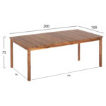 ΣΕΤ ΤΡΑΠΕΖΑΡΙΑΣ 9ΤΜΧ NAVANT LH10.21066.01 ΤΡΑΠΕΖΙ ΜΕ 8 ΚΑΡΕΚΛΕΣ ΞΥΛΟ ΑΚΑΚΙΑΣ-ΣΧΟΙΝΙ ΓΚΡΙ - Image 2