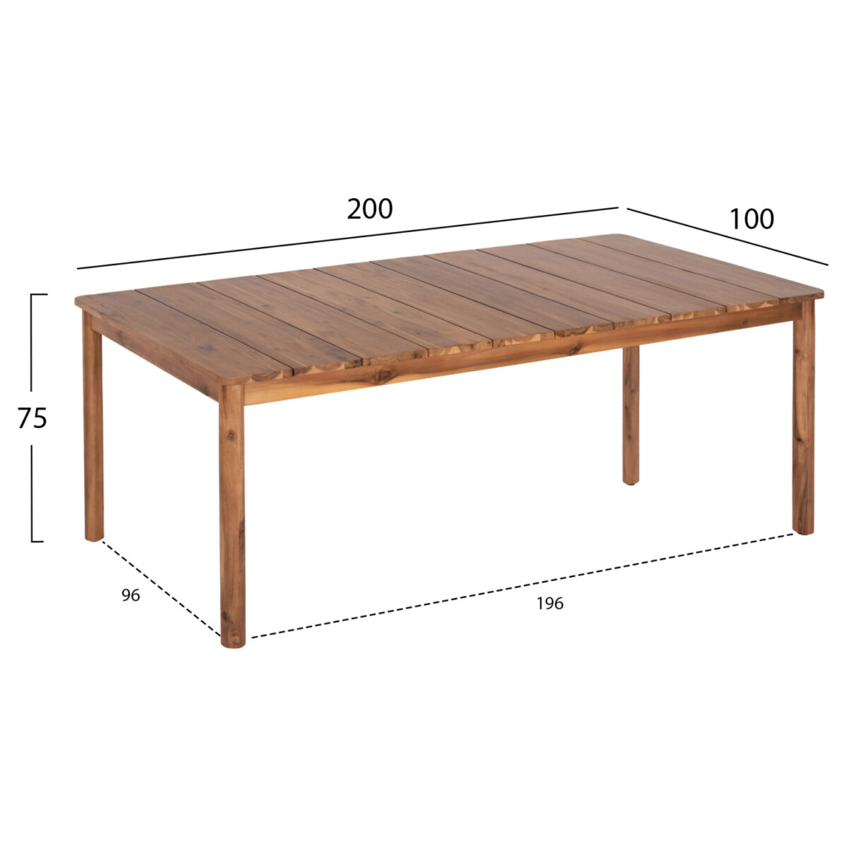 ΣΕΤ ΤΡΑΠΕΖΑΡΙΑΣ 9ΤΜΧ NAVANT LH10.21066.02 ΤΡΑΠΕΖΙ & 8 ΚΑΡΕΚΛΕΣ ΞΥΛΟ ΑΚΑΚΙΑΣ-ΣΧΟΙΝΙ ΜΠΕΖ - Image 2