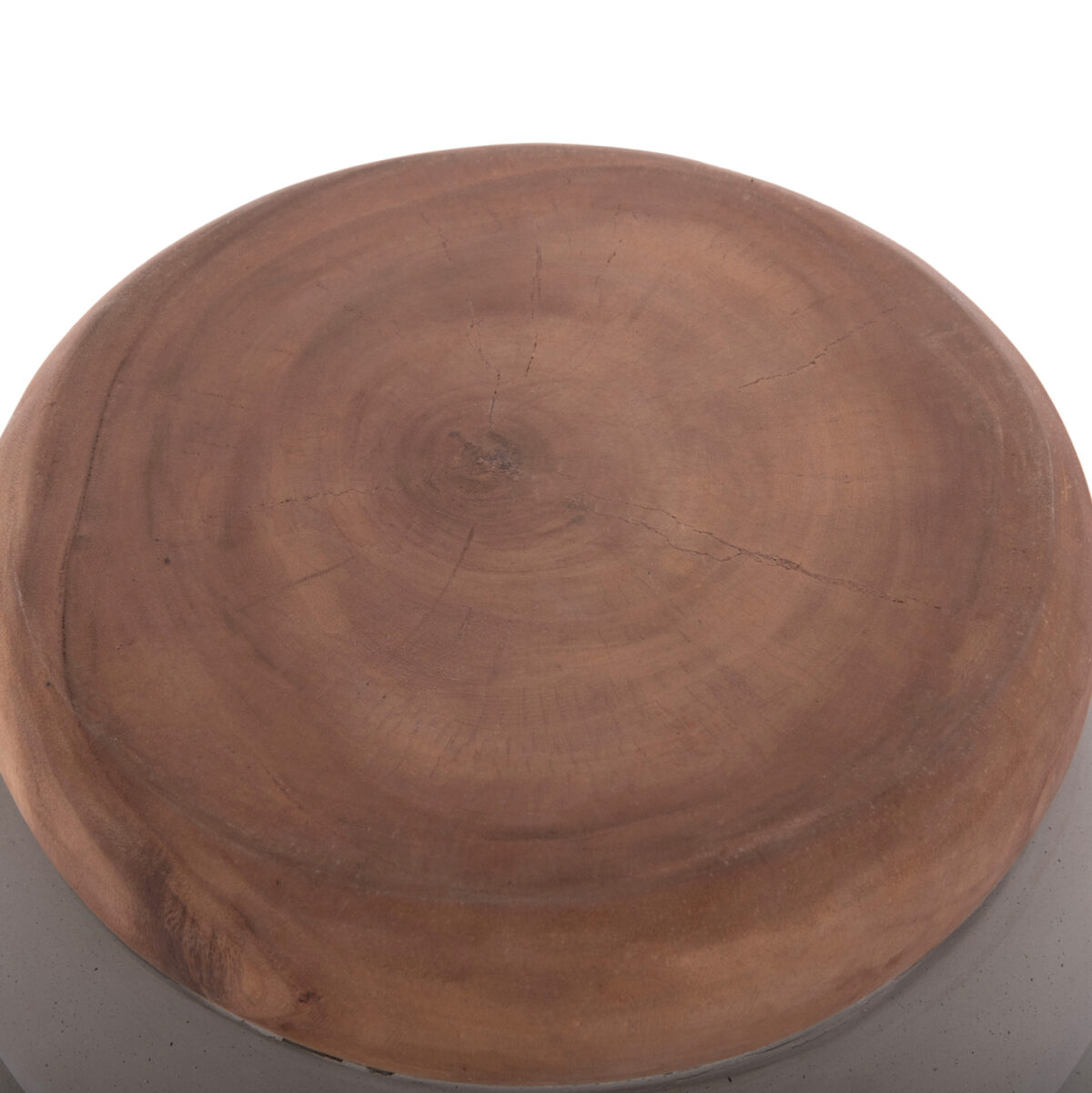 ΣΚΑΜΠΟ PUFFAT LH10.18172.03 FIBER CEMENT ΓΚΡΙ- ΞΥΛΟ TEAK TOP Φ45x46Υεκ. - Image 5