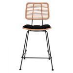 ΣΚΑΜΠΟ ΜΕΣΑΙΟΥ ΥΨΟΥΣ ALLEGRA LH10.5644 ΜΕΤΑΛΛΙΚΟ ΜΕ WICKER ΣΕ ΜΠΕΖ ΑΠΟΧΡΩΣΗ 55x56x107 εκ. - Image 3