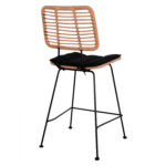 ΣΚΑΜΠΟ ΜΕΣΑΙΟΥ ΥΨΟΥΣ ALLEGRA LH10.5644 ΜΕΤΑΛΛΙΚΟ ΜΕ WICKER ΣΕ ΜΠΕΖ ΑΠΟΧΡΩΣΗ 55x56x107 εκ. - Image 5