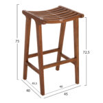 ΣΚΑΜΠΟ ΜΠΑΡ BUNDY LH10.6130 ΞΥΛΟ ΤΕΑΚ ΣΕ ΚΑΡΥΔΙ 45x40x75Υεκ. - Image 2