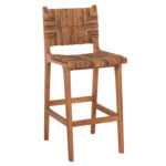 ΣΚΑΜΠΟ ΜΠΑΡ WALTER LH10.9841 ΞΥΛO TEAK ΣΕ ΦΥΣΙΚΟ-ΨΑΘΑ 46x55x105Υ εκ.