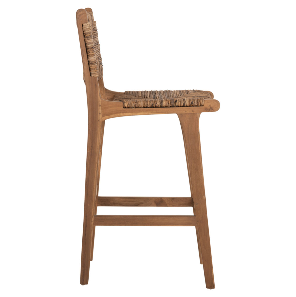 ΣΚΑΜΠΟ ΜΠΑΡ WALTER LH10.9841 ΞΥΛO TEAK ΣΕ ΦΥΣΙΚΟ-ΨΑΘΑ 46x55x105Υ εκ. - Image 4
