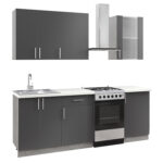 ΣΥΝΘΕΣΗ ΚΟΥΖΙΝΑΣ ΜΕΛΑΜΙΝΗ ΓΚΡΙ ΑΝΘΡΑΚΙ ΛΕΥΚΟ HPL 160x47x84,8Υεκ.LH10.2468.01