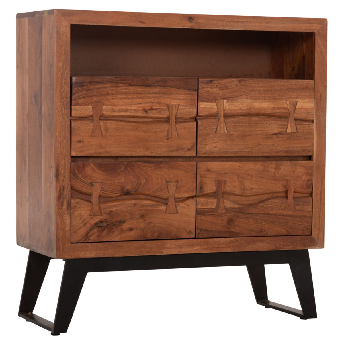 ΣΥΡΤΑΡΙΕΡΑ FANSI 3ΣΥΡΤΑΡΙΑ ΑΠΟ ΜΑΣΙΦ ΞΥΛΟ ΑΚΑΚΙΑΣ 80x35x86Υεκ. LH10.8474.11 - Image 1