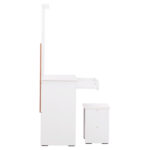 ΤΟΥΑΛΕΤΑ ΜΕ ΚΑΘΡΕΠΤΗ & ΣΚΑΜΠΟ CRYSTEL LH10.9938.01 ΜΕΛΑΜΙΝΗ ΛΕΥΚΗ 74x39x155Υεκ. - Image 5