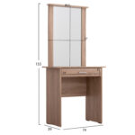 ΤΟΥΑΛΕΤΑ ΜΕ ΚΑΘΡΕΠΤΗ & ΣΚΑΜΠΟ CRYSTEL LH10.9938.11 ΜΕΛΑΜΙΝΗ SONAMA OAK 74x39x155Υεκ. - Image 2