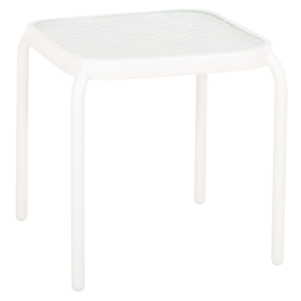 trapezaki-exchoroy-tetragono-fb9597502-l ΤΡΑΠΕΖΑΚΙ ΕΞ.ΧΩΡΟΥ ΤΕΤΡΑΓΩΝΟ DIDO LH10.5975.02 ΛΕΥΚΟ ΜΕΤΑΛΛΟ-ΓΥΑΛΙ 40x40x40Υεκ - Image 1