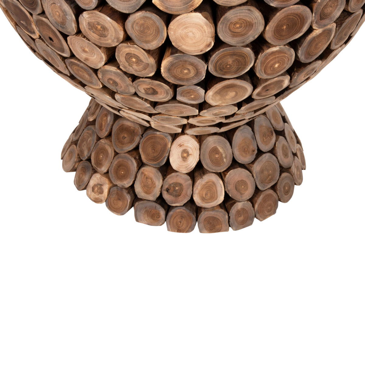 ΤΡΑΠΕΖΙ BAR ΣΤΡΟΓΓΥΛΟ LEEROY LH10.9806 KOMMATIA ΞΥΛΟΥ TEAK Φ900x103Υεκ. - Image 5