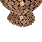 ΤΡΑΠΕΖΙ BAR ΣΤΡΟΓΓΥΛΟ LEEROY LH10.9806 KOMMATIA ΞΥΛΟΥ TEAK Φ900x103Υεκ. - Image 5