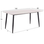 ΤΡΑΠΕΖΙ RAVEN LH10.18150.01 ΚΕΡΑΜΙΚΟ TOP ΜΕ ΟΨΗ ΛΕΥΚΟ ΜΑΡΜΑΡΟ 160x80x74Υεκ. - Image 2