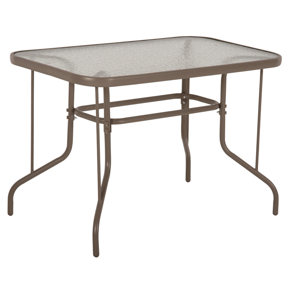 trapezi-fb9502004-metalliko-sampani-me-g ΤΡΑΠΕΖΙ ADAM LH10.5020.04 ΜΕΤΑΛΛΙΚΟ ΣΑΜΠΑΝΙ ΜΕ ΓΥΑΛΙΝΗ ΕΠΙΦΑΝΕΙΑ 110Χ60Χ71Υεκ. - Image 1