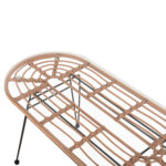 ΤΡΑΠΕΖΙ ΟΒΑΛ ΧΑΜΗΛΟ ALLEGRA LH10.5695.11 ΜΠΕΖ WICKER-ΜΑΥΡΟ ΜΕΤΑΛΛΟ 100x45x51,5Υεκ. - Image 5