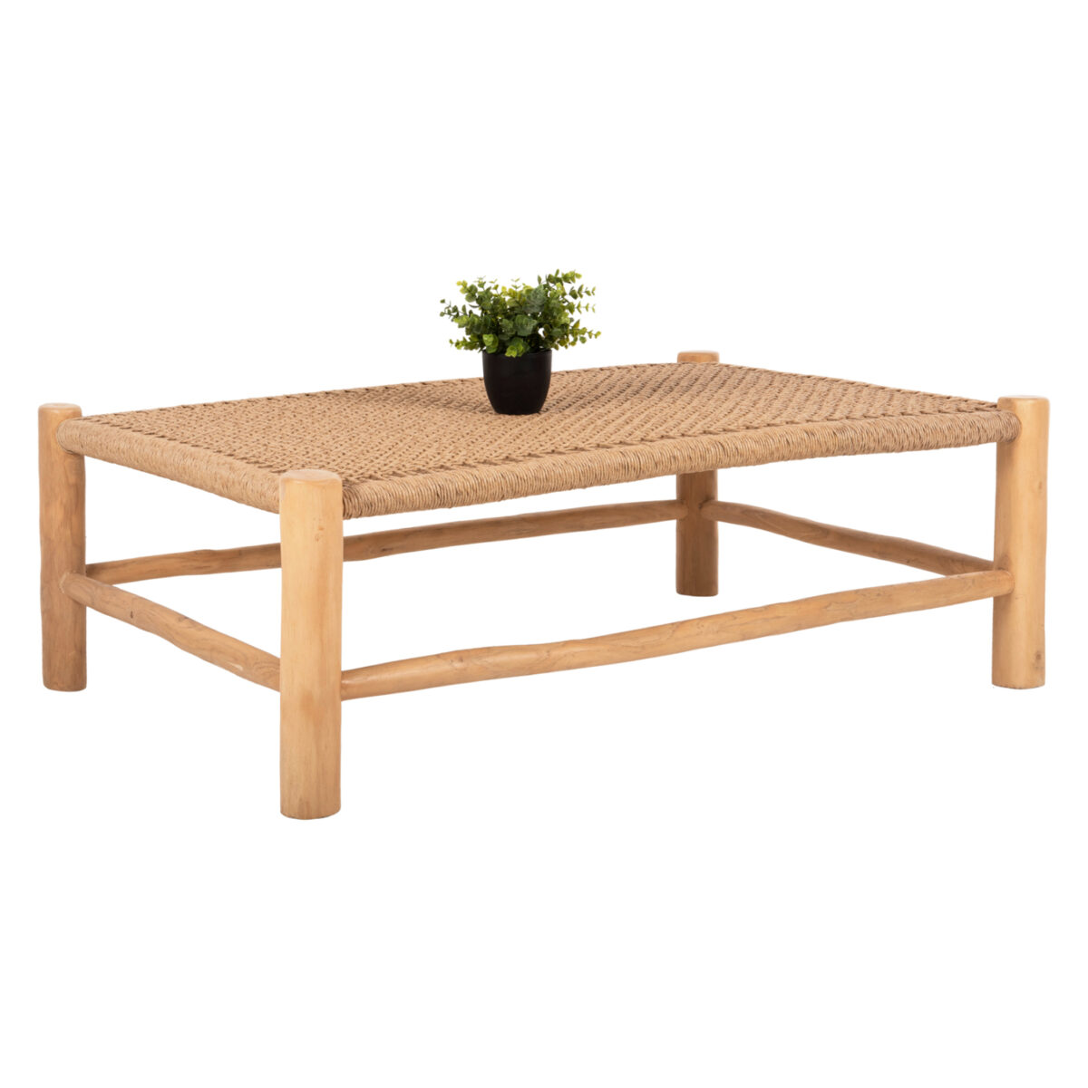 trapezi-salonioy-fb95985-xylo-teak-synth ΤΡΑΠΕΖΙ ΣΑΛΟΝΙΟΥ LONDER LH10.5985 ΞΥΛΟ ΤΕΑΚ- ΣΥΝΘΕΤΙΚΟ RATTAN-ΦΥΣΙΚΟ 119x79,5x41Yεκ. - Image 1
