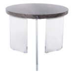 ΤΡΑΠΕΖΙ ΣΑΛΟΝΙΟΥ ACRYCON LH10.9780.01 MDF ME ΥΔΑΤΟΑΠΩΘΗΤΙΚΗ ΕΠΙΣΤΡΩΣΗ-ΑΚΡΥΛΙΚΑ ΠΟΔΙΑ Φ64x51Yεκ.