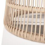 ΤΡΑΠΕΖΙ ΣΤΡΟΓΓΥΛΟ SAEID LH10.6106.02 ΛΕΥΚΟ ΑΛΟΥΜΙΝΙΟ-ΜΠΕΖ ΣΧΟΙΝΙ Φ120x75Υεκ. - Image 5