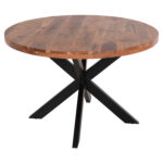 ΤΡΑΠΕΖΙ ΣΤΡΟΓΓΥΛΟ MONTANA SUPERIOR LH10.9903 4εκ.ΠΑΧΟΣ ΜΑΣΙΦ ΞΥΛΟ ΑΚΑΚΙΑΣ Φ120Χ77Υεκ