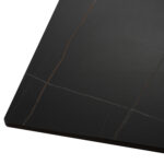 ΤΡΑΠΕΖΙ ΤΡΑΠΕΖΑΡΙΑΣ SYNTEC LH10.9308.01 SINTERED STONE ΜΑΥΡΟ ΜΕΤΑΛΛΙΚΑ ΠΟΔΙΑ 160x90x75Y εκ. - Image 5