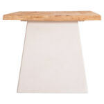 ΤΡΑΠΕΖΙ ΣΕΙΡΑ SANTORINI LH10.18042 ΤΟΠ ΞΥΛΟ ΕΛΑΤΟΥ-ΠΟΔΙΑ MDF ΥΠΟΛΕΥΚΑ 179x90x75Υεκ. - Image 3