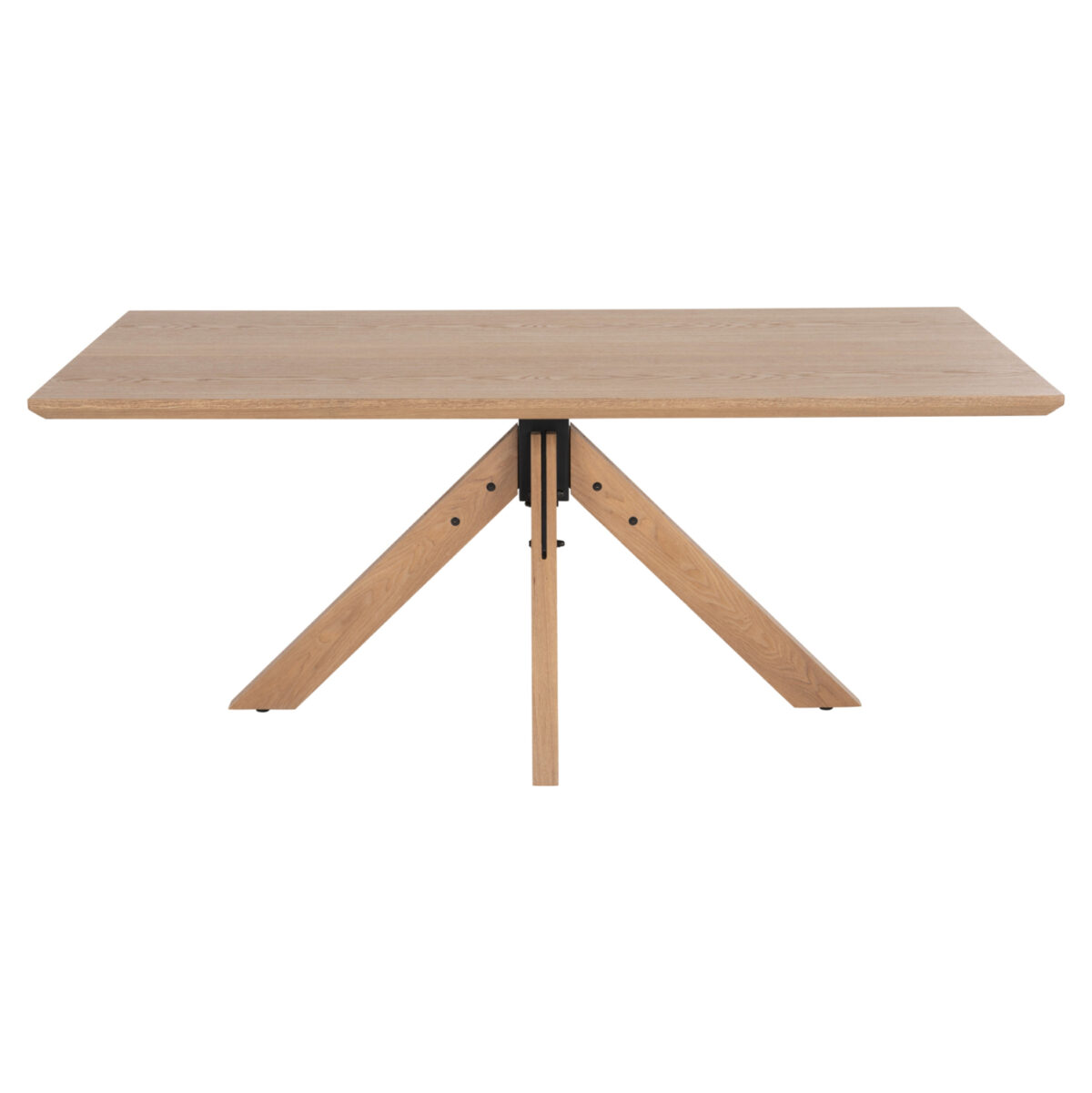 ΤΡΑΠΕΖΙ PAOLO LH10.9853 MDF ΜΕ ΚΑΠΛΑΜΑ ΦΡΑΞΙΝΟΥ-ΠΟΔΙΑ RUBBERWOOD-ΦΥΣΙΚΟ 180x90x75Yεκ - Image 3