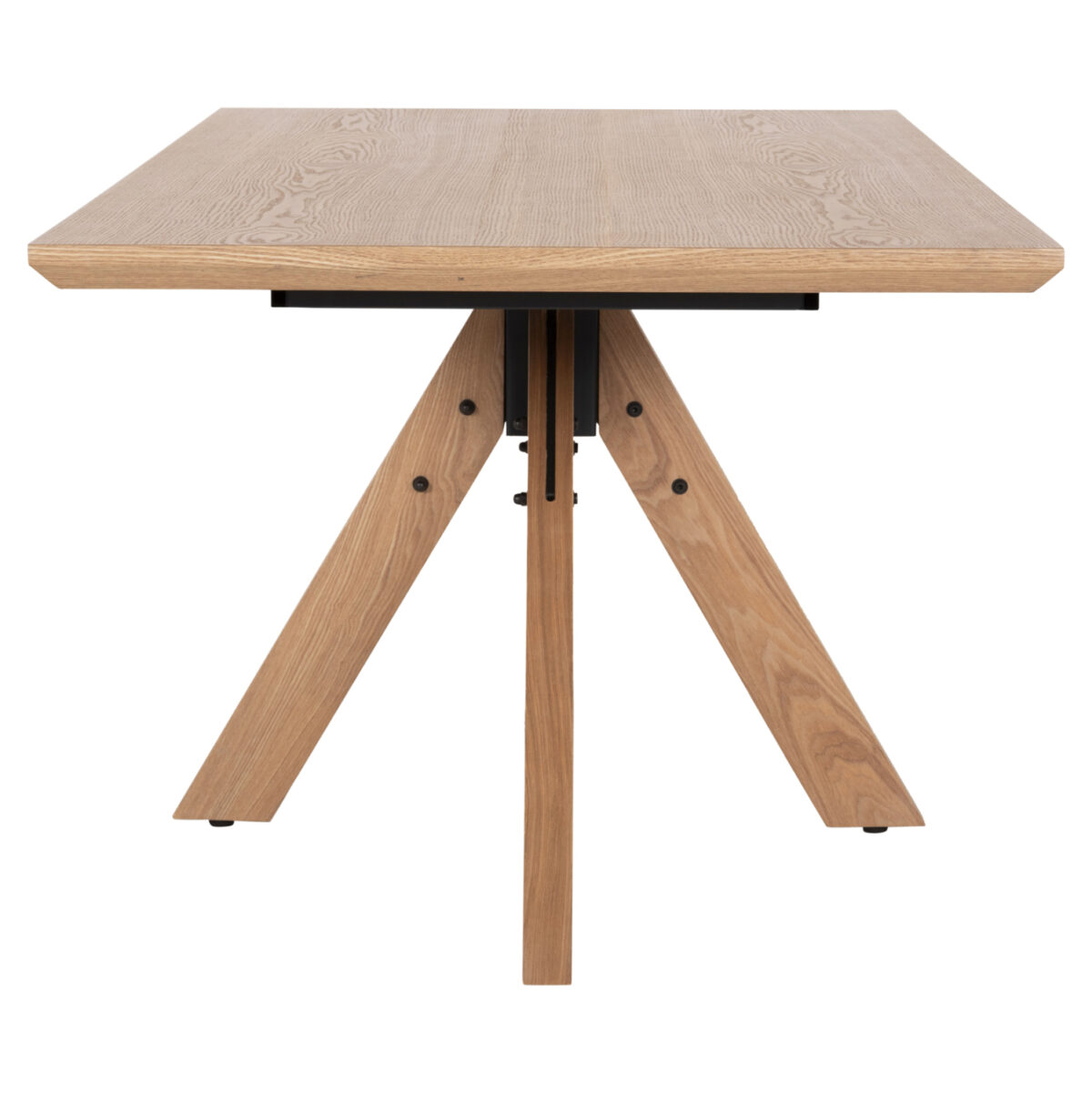 ΤΡΑΠΕΖΙ PAOLO LH10.9853 MDF ΜΕ ΚΑΠΛΑΜΑ ΦΡΑΞΙΝΟΥ-ΠΟΔΙΑ RUBBERWOOD-ΦΥΣΙΚΟ 180x90x75Yεκ - Image 4