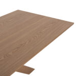 ΤΡΑΠΕΖΙ PAOLO LH10.9853 MDF ΜΕ ΚΑΠΛΑΜΑ ΦΡΑΞΙΝΟΥ-ΠΟΔΙΑ RUBBERWOOD-ΦΥΣΙΚΟ 180x90x75Yεκ - Image 5