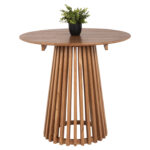 ΤΡΑΠΕΖΙ ΤΡΑΠΕΖΑΡΙΑΣ ΣΤΡΟΓΓΥΛΟ FRANTZ LH10.9832.11 ΜΑΣΙΦ ΞΥΛΟ MINDI ΣΕ ΦΥΣΙΚΟ Φ80X75Υεκ.