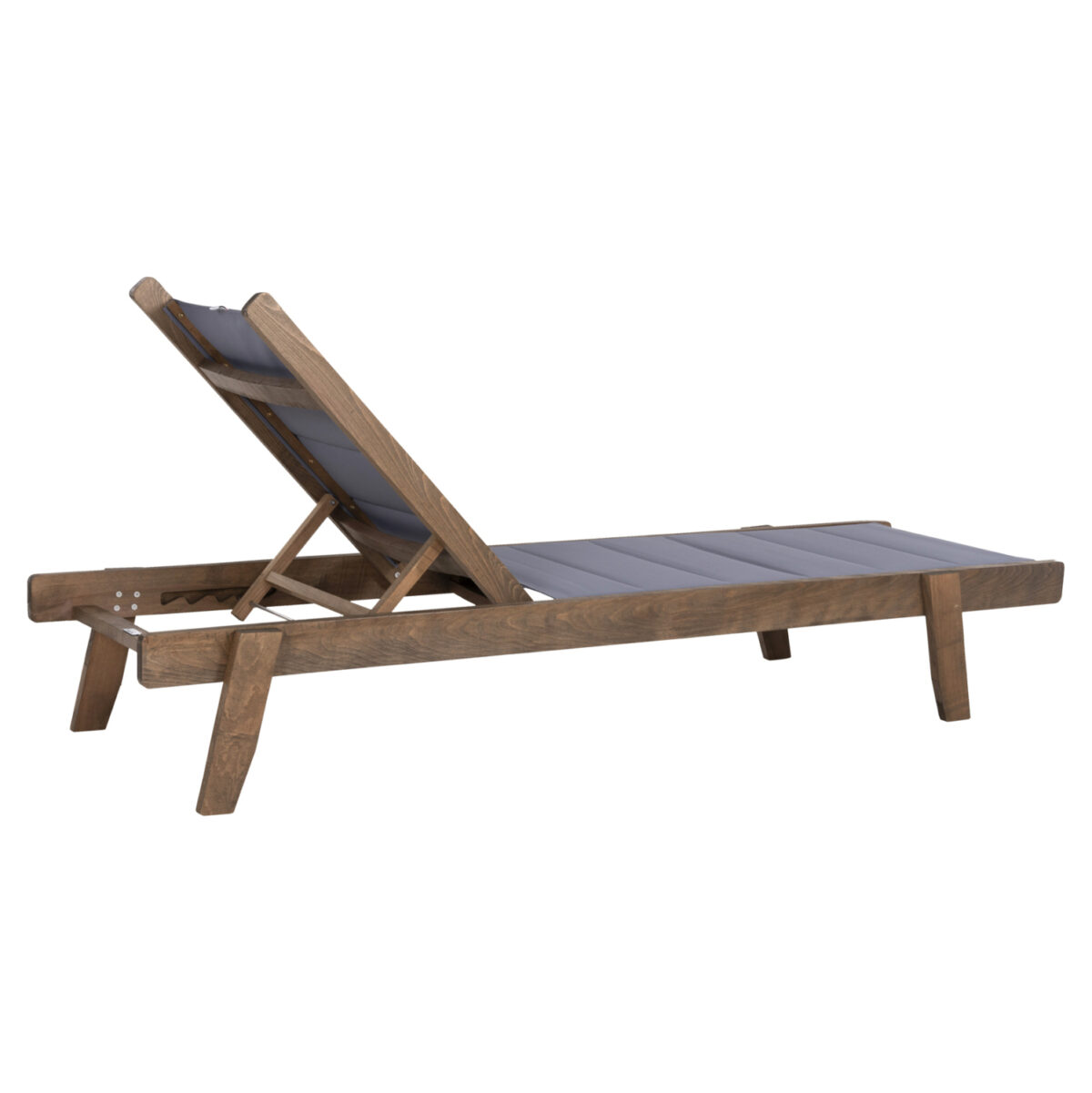 ΞΑΠΛΩΣΤΡΑ MILOS LH10.10685.02 ΞΥΛΟ ΟΞΙΑΣ ΣΕ ΚΑΡΥΔΙ-ΓΚΡΙ TEXTILENE 204x65x31,5-92,5Υεκ. - Image 5