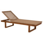 ΞΑΠΛΩΣΤΡΑ PATRON LH10.5993 TEAK ΞΥΛΟ ΚΑΙ ΣΧΟΙΝΙ VIRO ΣΕ ΠΛΕΞΗ WICKER 191x65x86Yεκ.