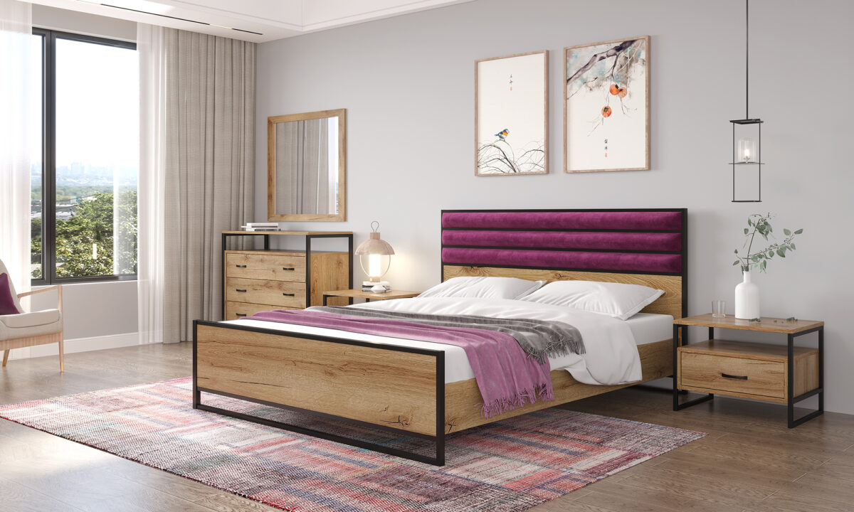 ΣΕΤ ΚΡΕΒΑΤΟΚΑΜΑΡΑΣ ΜΕ ΜΕΤΑΛΛΙΚΑ ΣΤΟΙΧΕΙΑ ΥΦΑΣΜΑ ΣΤΟ ΚΕΦΑΛΑΡΙ ΑΠΟ ΥΦΑΣΜΑ ΑΔΙΑΒΡΟΧΟ ΚΑΙ ΑΛΕΚΙΑΣΤΟ 150/160×200εκ. "No1099" - Image 1