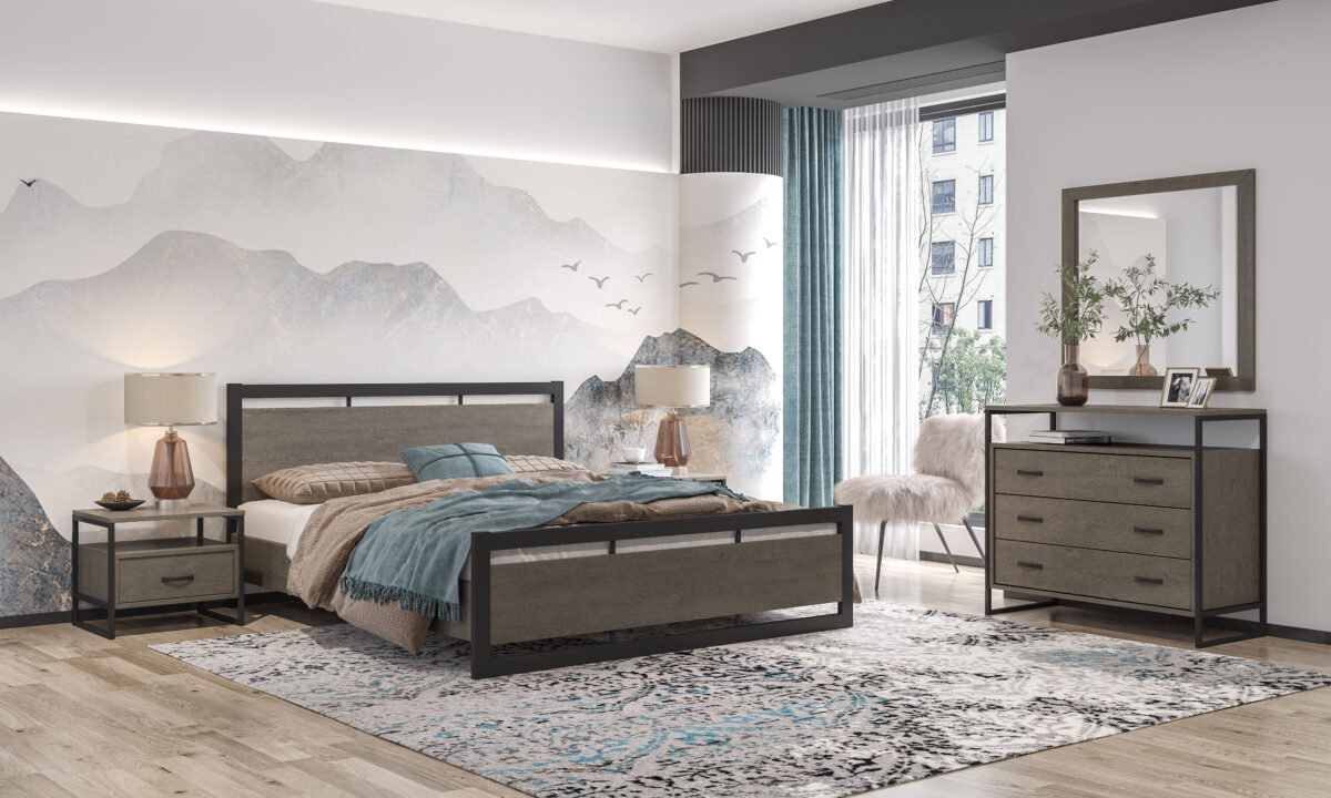 ΣΕΤ ΚΡΕΒΑΤΟΚΑΜΑΡΑΣ ΜΕ ΜΕΤΑΛΛΙΚΑ ΣΤΟΙΧΕΙΑ 150/160×200εκ. "Νο1097" - Image 1