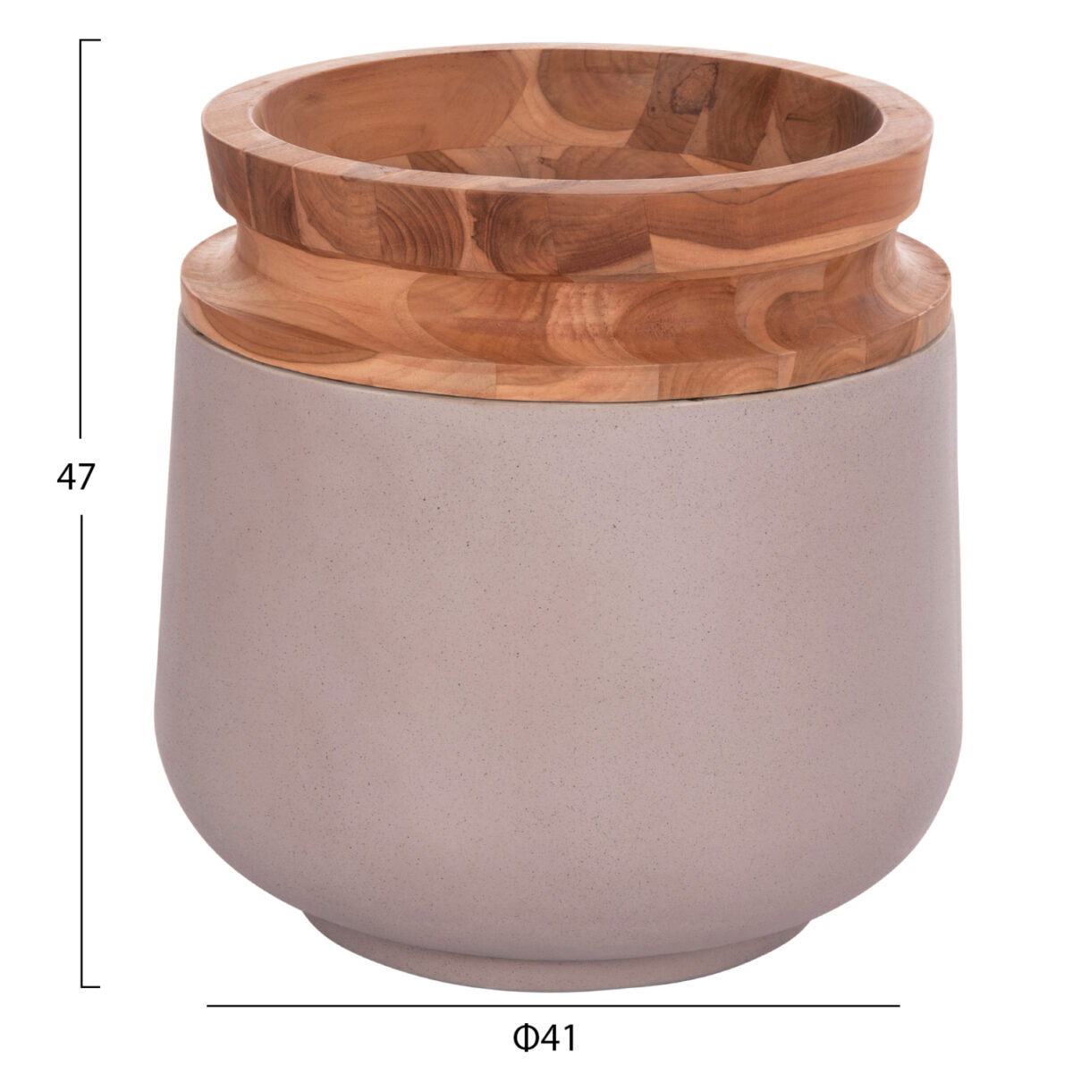 ΔΙΑΚΟΣΜΗΤΙΚΑ ΒΑΖΑ ΔΑΠΕΔΟΥ 2ΤΜΧ LINTER LH10.21140.04 FIBER CEMENT TAUPE-ΞΥΛΟ ΤΕΑΚ 47Υ & 60Υεκ - Image 2