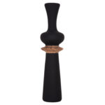 ΔΙΑΚΟΣΜΗΤΙΚΟ ΒΑΖΟ ΔΑΠΕΔΟΥ NEBULA LH10.4660.01L FIBER CEMENT ΜΑΥΡΟ--ΞΥΛΟ ΤΕΑΚ Φ45x172Υεκ - Image 3