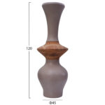 ΔΙΑΚΟΣΜΗΤΙΚΟ ΒΑΖΟ ΔΑΠΕΔΟΥ NEBULA LH10.4660.05S FIBER CEMENT TAUPE--ΞΥΛΟ ΤΕΑΚ Φ45x115Υεκ - Image 2