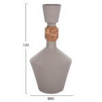 ΔΙΑΚΟΣΜΗΤΙΚΟ ΒΑΖΟ ΔΑΠΕΔΟΥ NEBULA LH10.4661.03 FIBER CEMENT ΓΚΡΙ--ΞΥΛΟ ΤΕΑΚ Φ60x115Υεκ. - Image 2