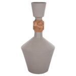 ΔΙΑΚΟΣΜΗΤΙΚΟ ΒΑΖΟ ΔΑΠΕΔΟΥ NEBULA LH10.4661.03 FIBER CEMENT ΓΚΡΙ--ΞΥΛΟ ΤΕΑΚ Φ60x115Υεκ.