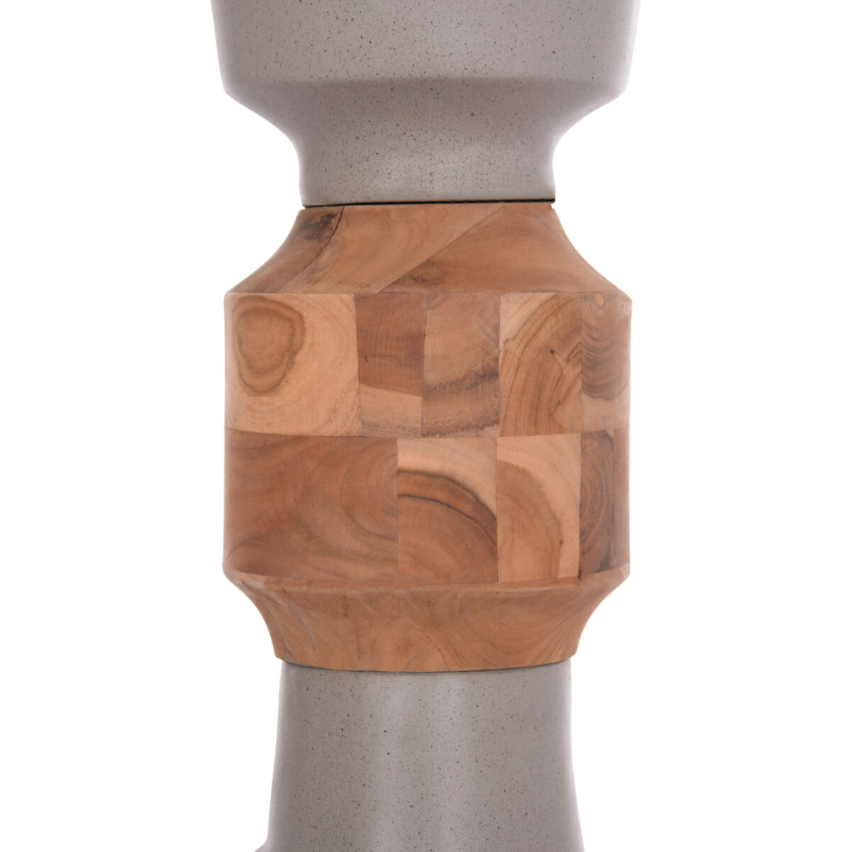 ΔΙΑΚΟΣΜΗΤΙΚΟ ΒΑΖΟ ΔΑΠΕΔΟΥ NEBULA LH10.4661.03 FIBER CEMENT ΓΚΡΙ--ΞΥΛΟ ΤΕΑΚ Φ60x115Υεκ. - Image 5