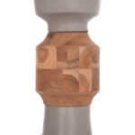 ΔΙΑΚΟΣΜΗΤΙΚΟ ΒΑΖΟ ΔΑΠΕΔΟΥ NEBULA LH10.4661.03 FIBER CEMENT ΓΚΡΙ--ΞΥΛΟ ΤΕΑΚ Φ60x115Υεκ. - Image 5