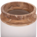 ΔΙΑΚΟΣΜΗΤΙΚΟ ΒΑΖΟ ΔΑΠΕΔΟΥ LINTER LH10.4662.02L FIBER CEMENT ΛΕΥΚΟ--ΞΥΛΟ ΤΕΑΚ Φ41x47Υεκ. - Image 4