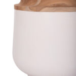 ΔΙΑΚΟΣΜΗΤΙΚΟ ΒΑΖΟ ΔΑΠΕΔΟΥ LINTER LH10.4662.02L FIBER CEMENT ΛΕΥΚΟ--ΞΥΛΟ ΤΕΑΚ Φ41x47Υεκ. - Image 5