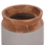 ΔΙΑΚΟΣΜΗΤΙΚΟ ΒΑΖΟ ΔΑΠΕΔΟΥ LINTER LH10.4662.03L FIBER CEMENT ΓΚΡΙ--ΞΥΛΟ ΤΕΑΚ Φ41x47Υ - Image 4