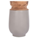 ΔΙΑΚΟΣΜΗΤΙΚΟ ΒΑΖΟ ΔΑΠΕΔΟΥ LINTER LH10.4662.03S FIBER CEMENT ΓΚΡΙ--ΞΥΛΟ ΤΕΑΚ Φ34x60Υεκ. - Image 3