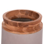 ΔΙΑΚΟΣΜΗΤΙΚΟ ΒΑΖΟ ΔΑΠΕΔΟΥ LINTER LH10.4662.05L FIBER CEMENT ΓΚΡΙ ΜΑΤ--ΞΥΛΟ ΤΕΑΚ Φ41x47Υεκ - Image 4