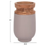 ΔΙΑΚΟΣΜΗΤΙΚΟ ΒΑΖΟ ΔΑΠΕΔΟΥ LINTER LH10.4662.05S FIBER CEMENT ΓΚΡΙ ΜΑΤ--ΞΥΛΟ ΤΕΑΚ Φ34x60Υεκ - Image 2