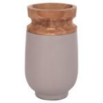 ΔΙΑΚΟΣΜΗΤΙΚΟ ΒΑΖΟ ΔΑΠΕΔΟΥ LINTER LH10.4662.05S FIBER CEMENT ΓΚΡΙ ΜΑΤ--ΞΥΛΟ ΤΕΑΚ Φ34x60Υεκ
